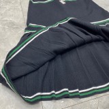 Casa Color-block Halter Backless Pleated Mini Dress