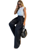 Spring and Summer New Arrival High-Waisted Pleated Casual Wide-Leg Pants