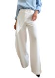High waisted new design irregular casual suit straight leg pants