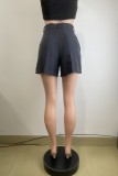 Spring and summer casual workwear shorts, high waist slimming versatile three quarter pants