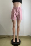 Spring and summer casual workwear shorts, high waist slimming versatile three quarter pants