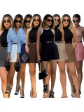 Spring and summer casual workwear shorts, high waist slimming versatile three quarter pants