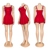 Summer fashion trend sexy sleeveless camisole slim fit high stretch dress (including safety pants) ALO