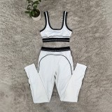 ALO Fashion Sleeveless Sports Tank Top, High Waist, Hip Lifting, Abdominal Compression, Fitness Yoga Suit Set