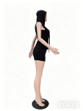 New women's casual slim slit skirt set