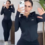 ALO hooded zipper slim fit casual sports sun protection yoga suit top jacket