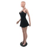 ALO sunscreen quick drying sweat absorbing yoga suit fabric camisole vest skirt two-piece set
