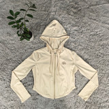 ALO hooded zipper slim fit casual sports sun protection yoga suit top jacket