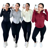ALO hooded zipper slim fit casual sports sun protection yoga suit top jacket
