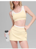 ALO Yoga Tank Top and Skirt Set for Fitness, Workouts, Running, Sports, Bra Padding, Sports Bra, Two-Piece Yoga Wear
