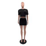 ALO casual sports skirt set embroidered two-piece set (including safety pants)