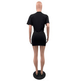 ALO casual sports skirt set embroidered two-piece set (including safety pants)