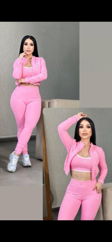 ALO Fashion Letter Vest Yoga Suit Naked High Elasticity Leisure Running Sports Three Piece Set