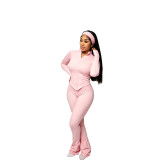 Autumn yoga tight and sexy long sleeved flared pants sports suit