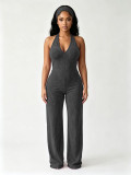 Naked hollow back tight fitting jumpsuit, hip lifting and fitness jumpsuit