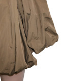 European and American style spicy girl loose cut khaki trench coat, lazy street style zipper jacket