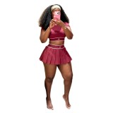 Quick drying breathable fitness suit tennis skirt set (including safety pants)