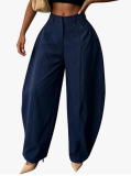 European and American commuting casual pants with loose silhouette