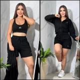 Fashionable and casual cotton set with embroidered elegance, trendy, high-quality, and a three-piece ensemble