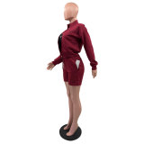 Fashionable and casual cotton set with embroidered elegance, trendy, high-quality, and a three-piece ensemble
