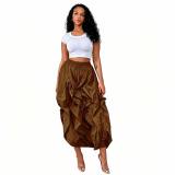 Elegant commuting workwear patchwork lace workwear skirt