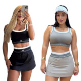 ALOYoga vest short skirt set, fitness running exercise tennis yoga suit two-piece set