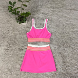 ALOYoga vest short skirt set, fitness running exercise tennis yoga suit two-piece set