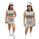ALOYoga vest short skirt set, fitness running exercise tennis yoga suit two-piece set