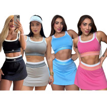 ALOYoga vest short skirt set, fitness running exercise tennis yoga suit two-piece set