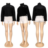 Autumn/Winter Top, Jacket, Trendy Letter, Loose, Warm Inner, Velvet, Fashion Top