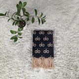 Autumn and Winter Thick Warm Long Shawl Double sided Letter Super Soft Tassel Scarf