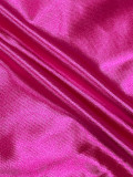 Single shoulder slanted collar pleated satin slim fit dress with hip hugging, elegant and slit dress