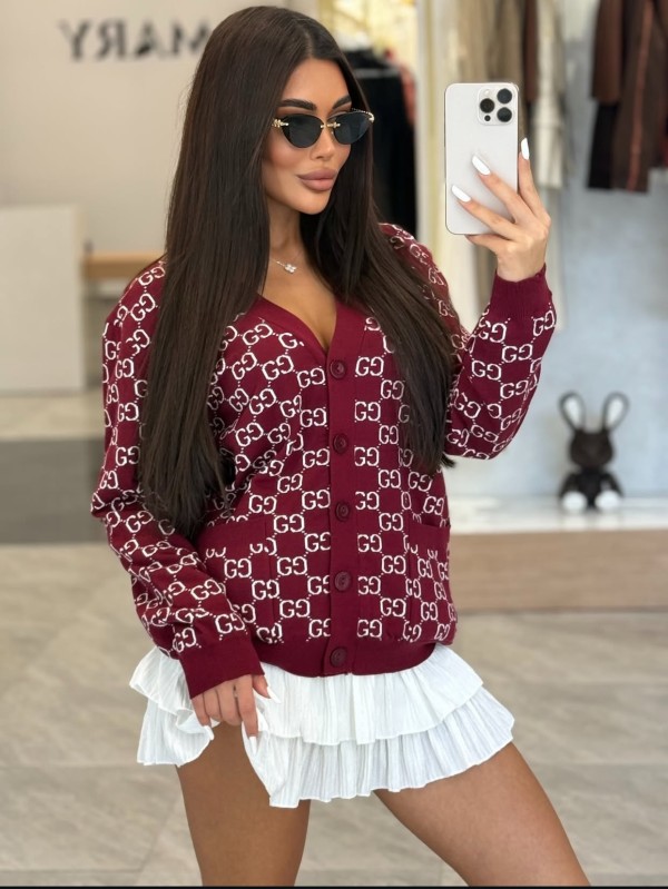 Autumn and winter fashionable simple pocket single breasted temperament commuter women's sweater