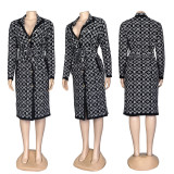 Autumn and winter fashion long knitted outerwear, fashionable temperament, slimming, knitted long sweater dress