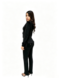 Autumn and Winter Skin friendly Solid Color German Velvet Zipper Pocket Drawstring Hoodie Casual Set