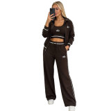 Autumn and winter new products, fashionable temperament, casual cotton set, sports loose three piece set