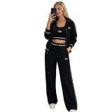Autumn and winter new products, fashionable temperament, casual cotton set, sports loose three piece set