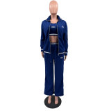 Autumn and winter new products, fashionable temperament, casual cotton set, sports loose three piece set