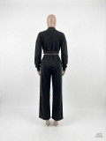 Women's casual washed distressed suit