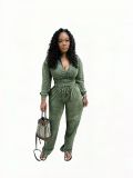Women's casual washed distressed suit