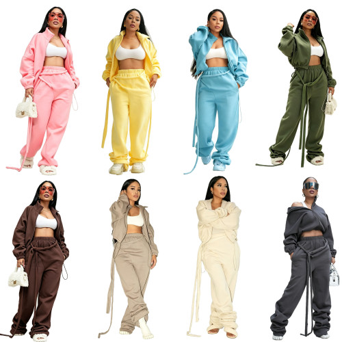 Autumn and winter irregular strap and velvet casual women's suit