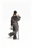 Autumn and winter irregular strap and velvet casual women's suit