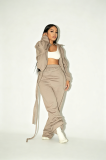 Autumn and winter irregular strap and velvet casual women's suit