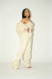 Autumn and winter irregular strap and velvet casual women's suit