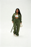 Autumn and winter irregular strap and velvet casual women's suit