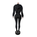 Autumn and winter new casual hoodie, yoga pants, sportswear