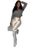 Fashionable casual nail pearl sweater jacket