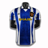 1996-1997 Man Utd Blue Away Retro Soccer Jersey