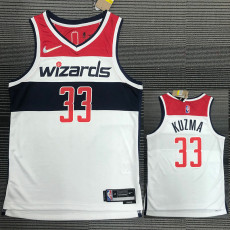 21-22 Wizards KUZMA #33 White 75th Anniversary Top Quality Hot Pressing NBA Jersey