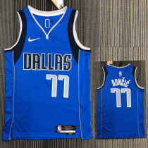 21-22 Dallas DONCIC #11 Blue 75th Anniversary Top Quality Hot Pressing NBA Jersey